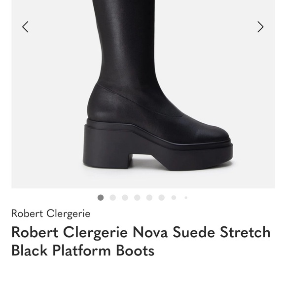 Robert Clergerie Shoes - Robert Clergerie Black Suede Platform Boots